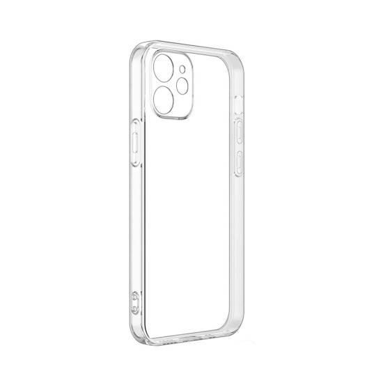 Capa de Silicone Macio com Moldura de Câmera para Apple iPhone 12 Transparente